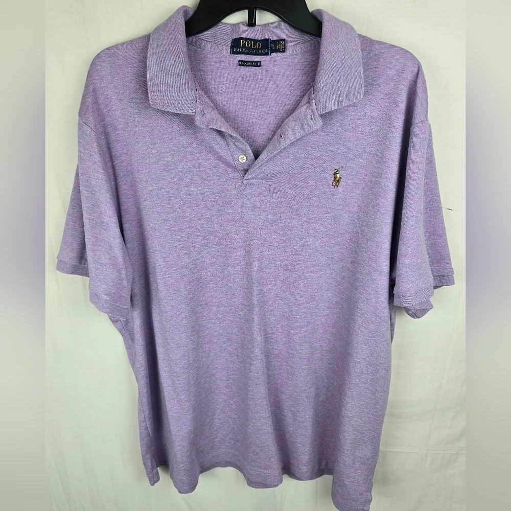 Polo by Ralph Lauren Men's Purple Polo Short Sleeve Shirt Sz XL